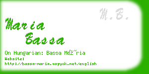 maria bassa business card